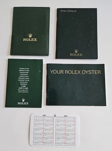 Rolex Datejust manual 2006 set incl Calendar card & wallet 552.02 Eng - 5.2006