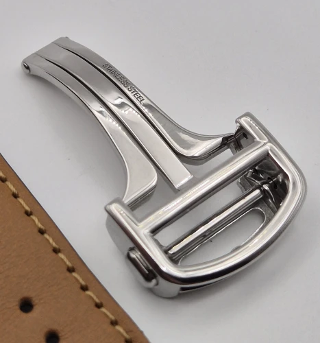 Cartier OEM Tan leather strap 21mm Quick change + Deployment clasp KDAULABK