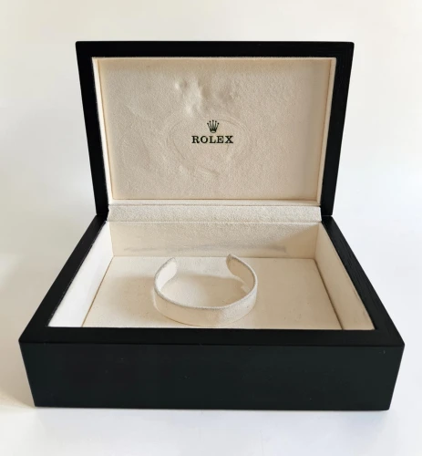 Rolex Cellini black lacquer wood box 50.00.09 with outer box & wallet circa 1990-2000s