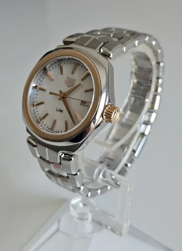 TAG Heuer Link WBC1350 Bi-colour 32mm Quartz 18ct Gold bezel & Mother of Pearl dial