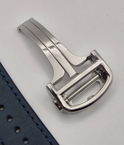 Cartier OEM Blue strap 21mm Quick change + Deployment clasp KDAULABM for Cartier Santos WSSA0030
