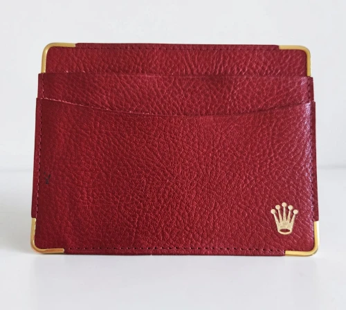 Rolex red leather wallet for paper work circa 1990s-2000s