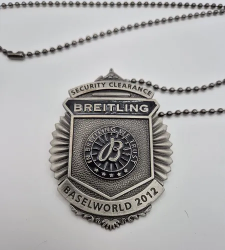 Breitling Baselworld 2012 Security Clearance shield necklace