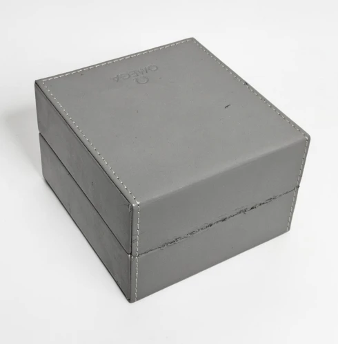 Omega grey watch box with blank guarantee papers circa 1990-2000s