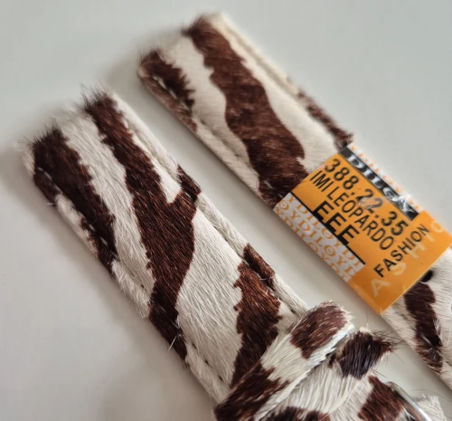 Diloy 22mm Brown & White leather strap 388.22.35 Textured cow hide