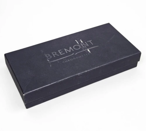 Bremont leather watch case / watch box with dust cover & blue outer box