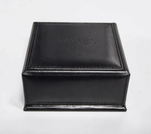 Chopard ring box large dark blue stitched leather 4.5 Inch