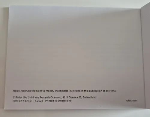 Rolex Sky-Dweller Manual 2022 IMR-SKY-EN-21