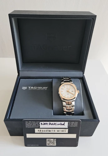 TAG Heuer Link WBC1350 Bi-colour 32mm Quartz 18ct Gold bezel & Mother of Pearl dial