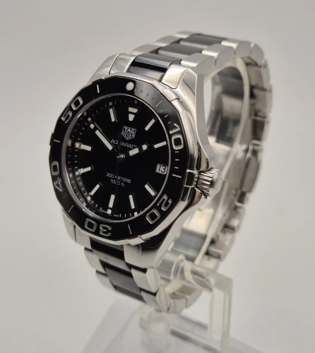 TAG Heuer WAY131A 35mm Quartz Blk ceramic & Stainless Steel Box & Papers 2016
