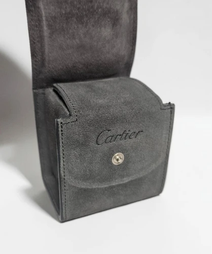 Cartier watch grey travel case