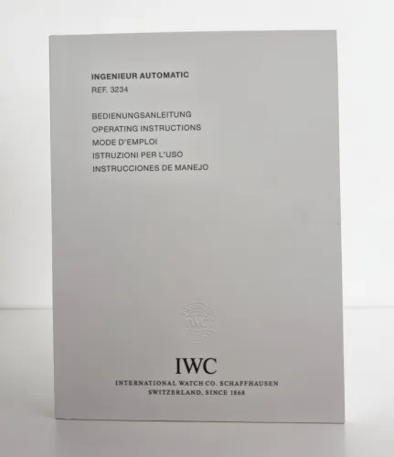 IWC Manual Ref 3234 IWA24848/02.17/1.5 Circa 2007