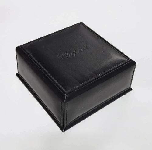 Chopard ring box large dark blue stitched leather 4.5 Inch