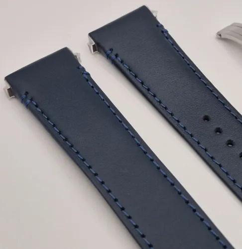 Cartier OEM Blue strap 21mm Quick change + Deployment clasp KDAULABM for Cartier Santos WSSA0030