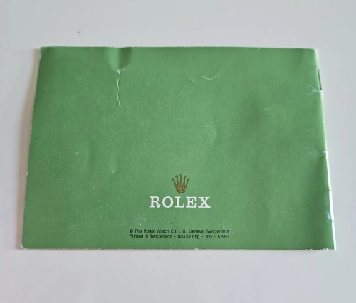 Rolex Datejust manual 1993 593.52 Eng - 150 - 5.1993