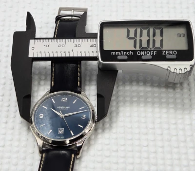 Montblanc Heritage Chronometre 7347 116481 Blue dial Box & Papers