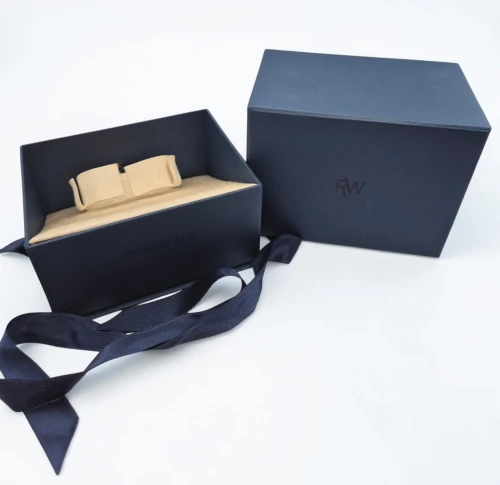 Raymond Weil watch box small size with ribbon Circa 2000s