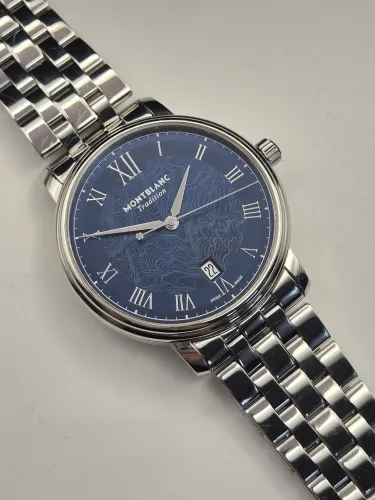 Montblanc Tradition 7542 131275 Blue dial Box & Papers