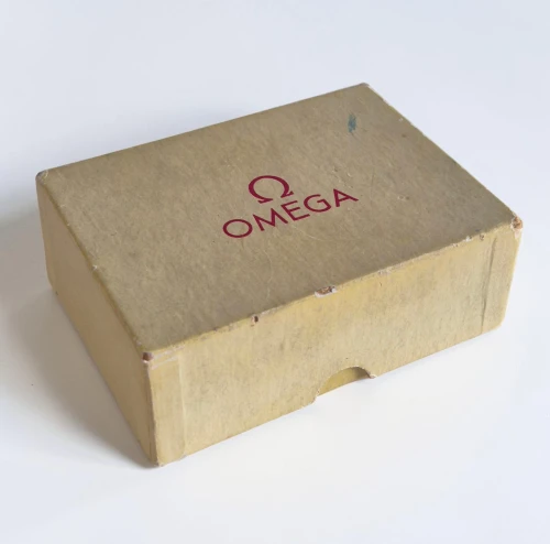 Vintage Omega Clam shell watch box Circa 1950s -1960s with outer box