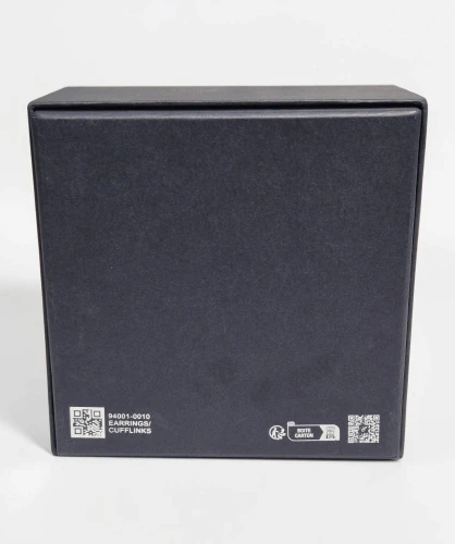 Chopard Earring / Cuflinks box 94001-0010 blue leather with outer box