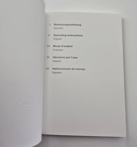 IWC Manual Ref 3234 IWA24848/02.17/1.5 Circa 2007
