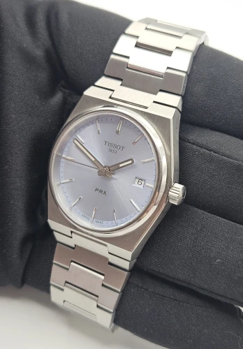 Tissot PRX T137210A S/Steel 35mm Ice blue dial Box & papers 2022