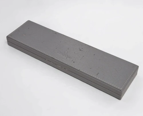 Omega grey watch box long flat lay box with outer box Circa 1990s-2000s *Flaking