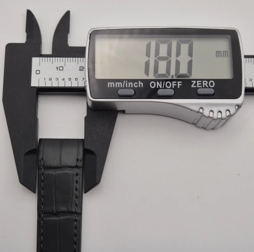 Cartier OEM Grey Alligator leather strap 18mm x 16mm Semimat KD8NBM18