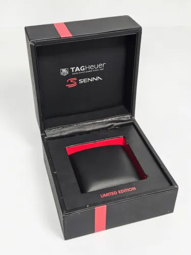 TAG Heuer Senna Special edition black square box red stripe circa 2017