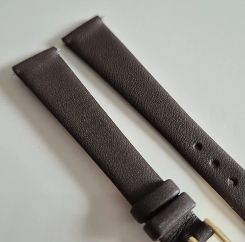 Apollo 14mm brown leather strap calf grain