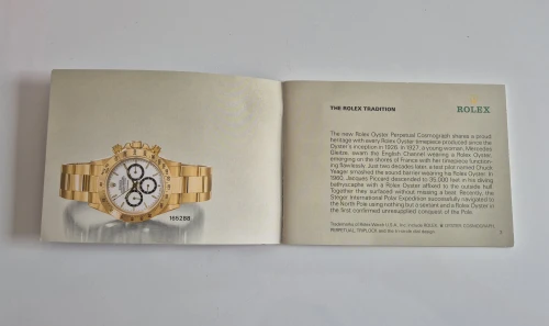 Rolex Cosmograph Daytona instruction manual 1989 596.16 USA - 25 - 8.1989