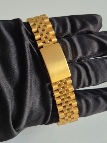 Swiss Ingot Quartz watch Solid 24ct gold ingot in dial Champagne dial Gold plated