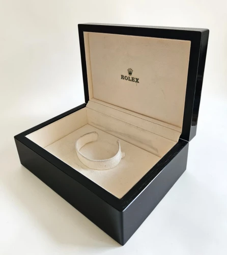 Rolex Cellini black lacquer wood box 50.00.09 with outer box & wallet circa 1990-2000s