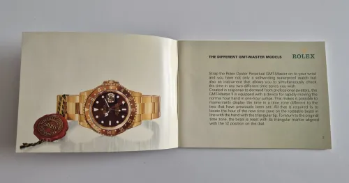 Rolex GMT Master Manual 1989 595.52
