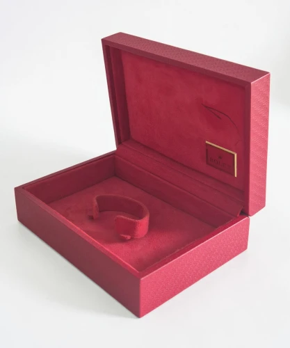 Vintage Rolex red jubilee watch box 60.00.02 embossed leather 1980s-2000s *Marked