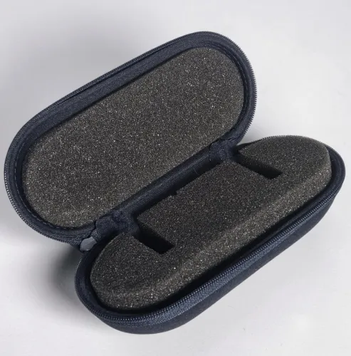 Longines watch case Navy blue zip case foam protection