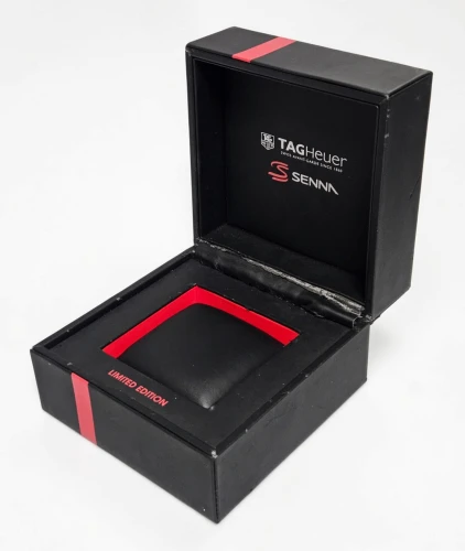 TAG Heuer Senna Special edition black square box red stripe circa 2017