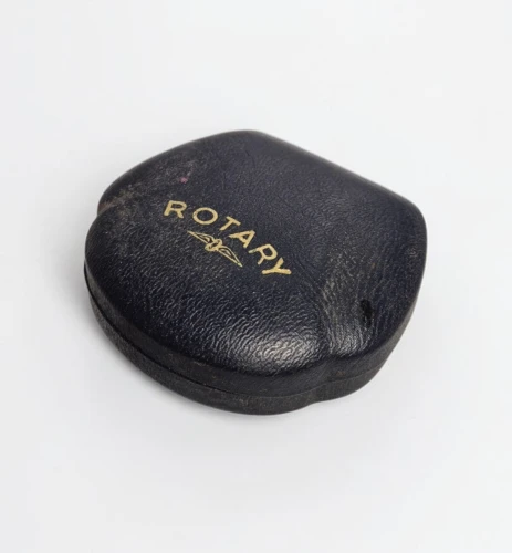 Vintage Rotary Clam shell watch box Circa 1950s