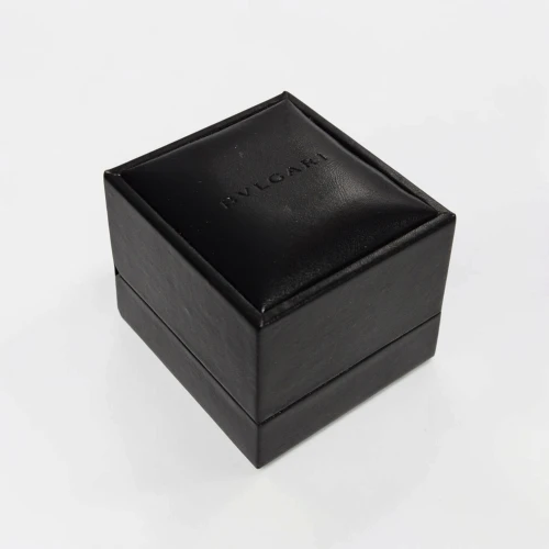 Bvlgari ring box black leather with c stand + outer box