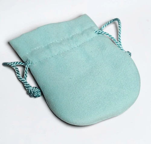 Tiffany & Co. Blue velvet jewellery pouch with box