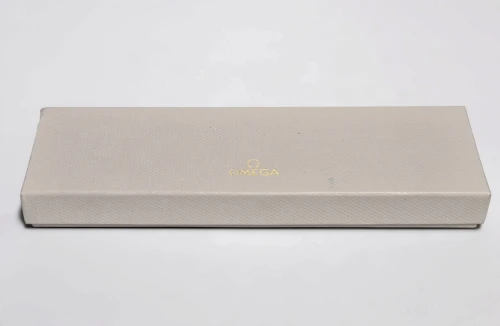 Omega grey watch box long flat lay box with outer box Circa 1990s-2000s *Flaking