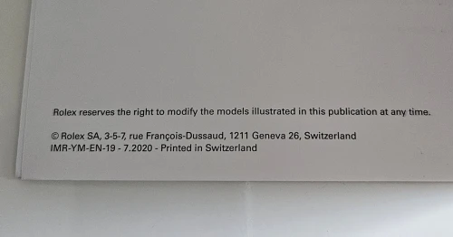 Rolex Yacht-Master manual 2020 IMR-YM-EN-19 - 7.2020