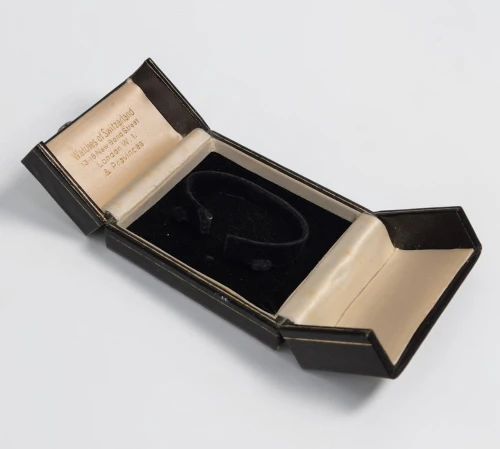 Vintage Watches of Switzerland black watch box circa 1980s
