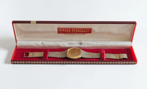 Girard Perregaux Manual wind watch Gold Plated Hexagonal case with integrated bracelet Circa 1980s