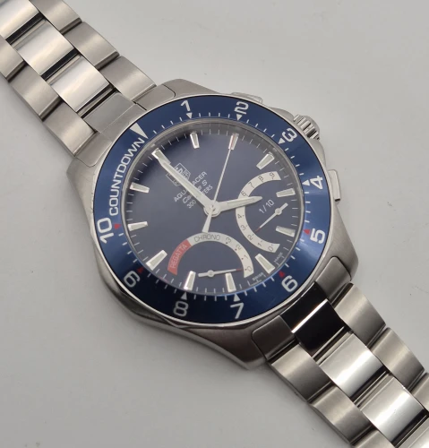 TAG Heuer Calibre S CAF7110 Regatta Blue dial Box & Papers 2014