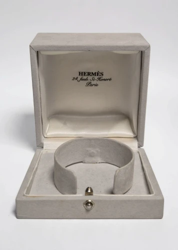 Hermes Vintage watch box grey with C-Clip
