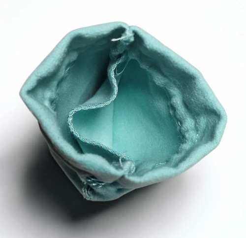 Tiffany & Co. Blue velvet jewellery pouch with box