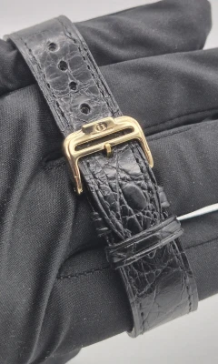 Baume & Mercier MV045088 18ct gold case, White dial, Blk Strap
