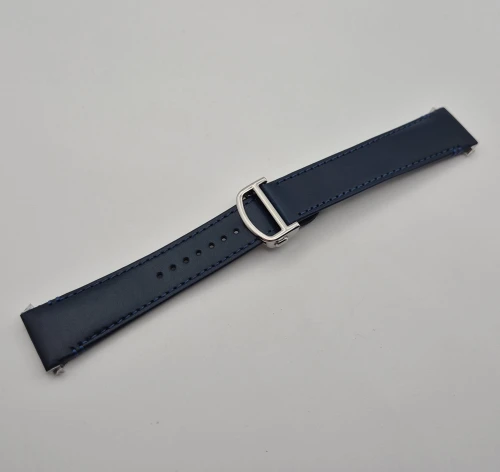 Cartier OEM Blue strap 21mm Quick change + Deployment clasp KDAULABM for Cartier Santos WSSA0030