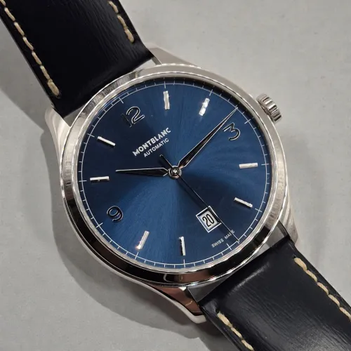 Montblanc Heritage Chronometre 7347 116481 Blue dial Box & Papers
